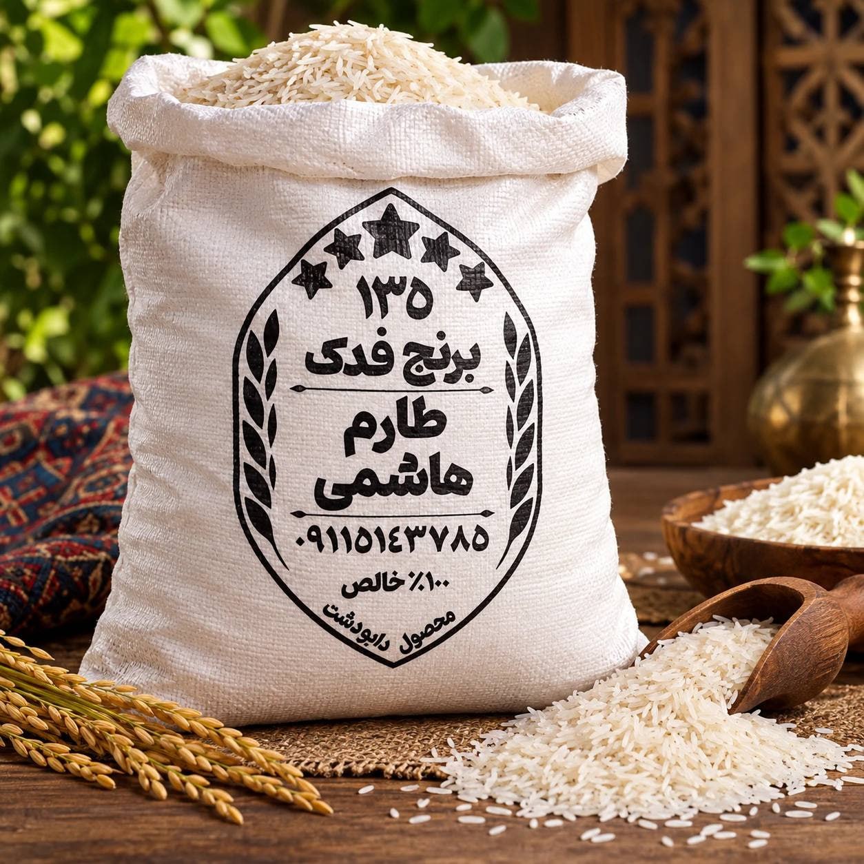 گونی برنج طارم هاشمی فدک ۱۳۵